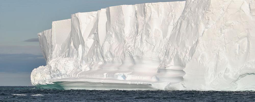 Isvägg i Antarktis