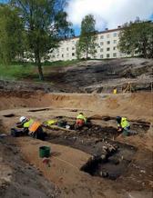 Arkeologer på plats i Sandarna