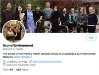 Sida på Twitter för forskargruppen Ljudmiljö och hälsa
