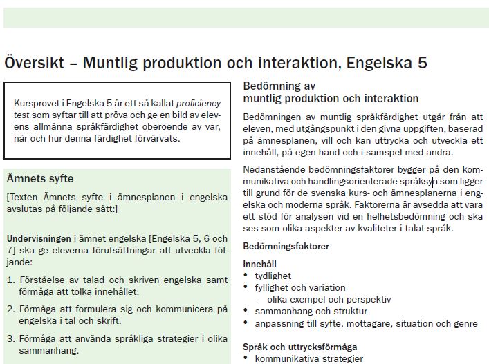 Gamla Nationella Prov Engelska 6
