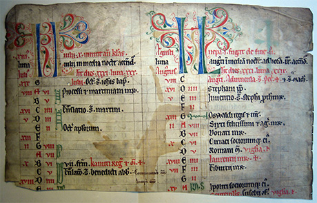 Parchment fragment of a medieval church book. Photo: Sara Ellis Nilsson/University of Gothenburg.