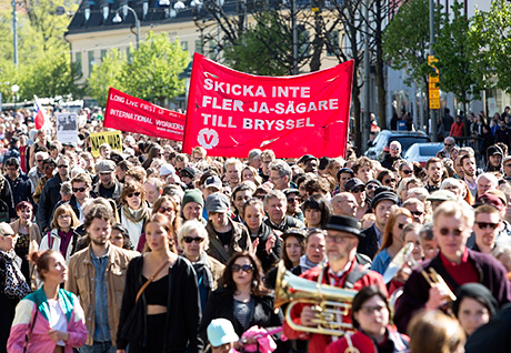 1 maj-demonstration. Foto: Johan Wingborg.