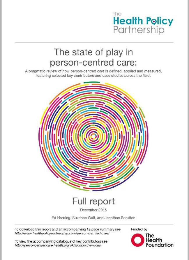 Cover of the report The state of play in person-centred care