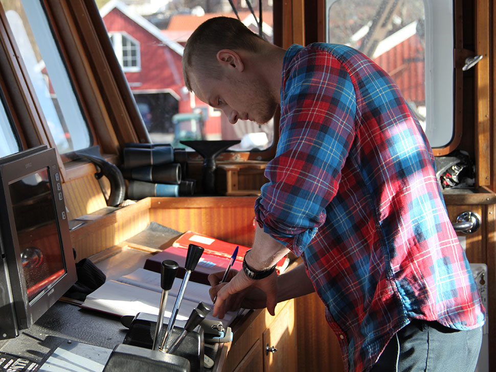 Christian Torstensson i styrhytten