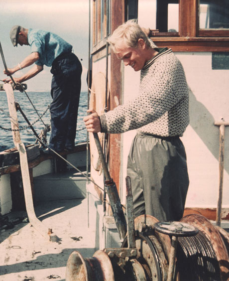 Tomas och skepparen på ett gammalt foto