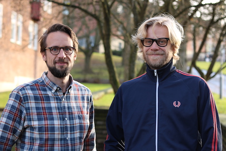 Fredrik Engström och Martin Kaså, ansvarar för det nya masterprogrammet i logik vid Göteborgs universitet. Foto: Monica Havström