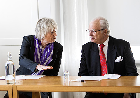 Pam Fredman och kung Carl XVI Gustaf. Foto: Johan Wingborg.