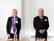 Pam Fredman och Kung Carl XVI Gustaf. Foto: Johan Wingborg. 