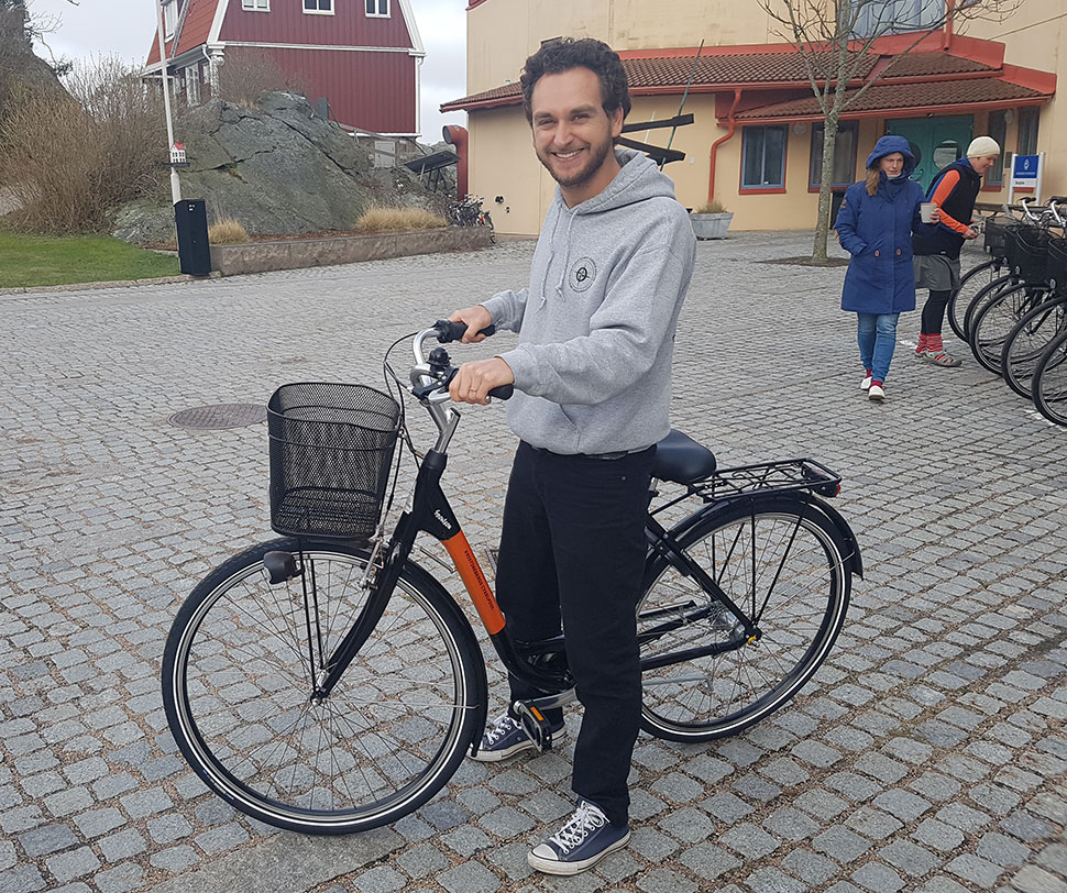 Slitstark cykel används av forskare