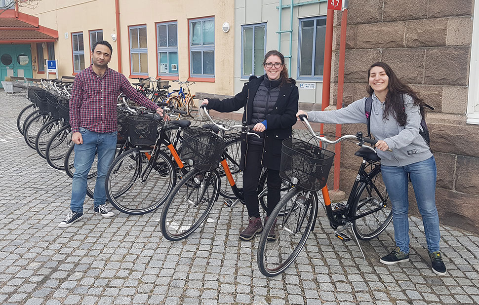 Cykelpoolen är populär bland studerande på Kristineberg
