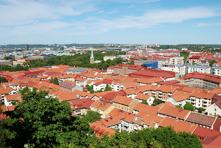 Flygbild över Göteborg