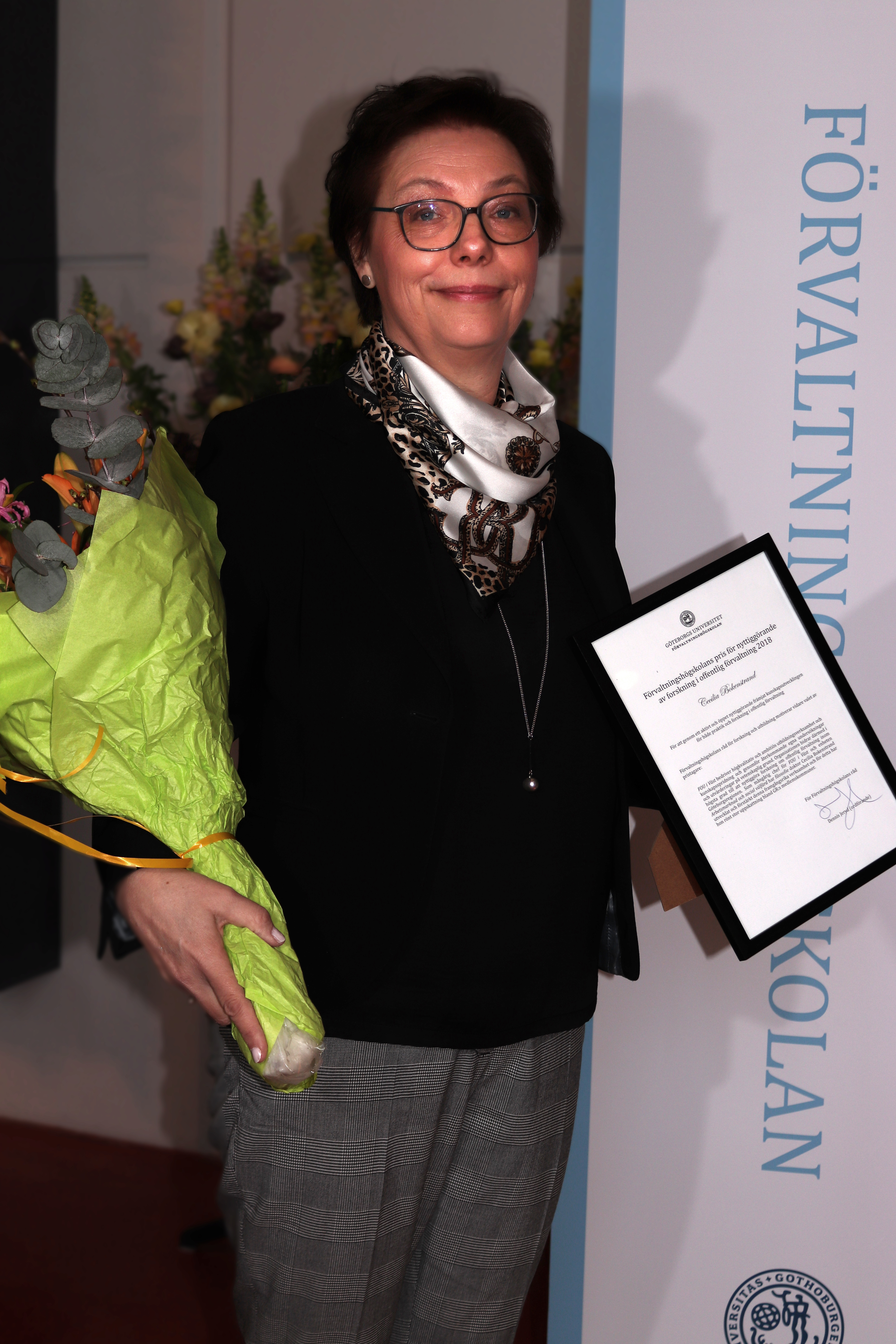Cecilia Bokenstrand får Förvaltnignshögskolans pris 2018
