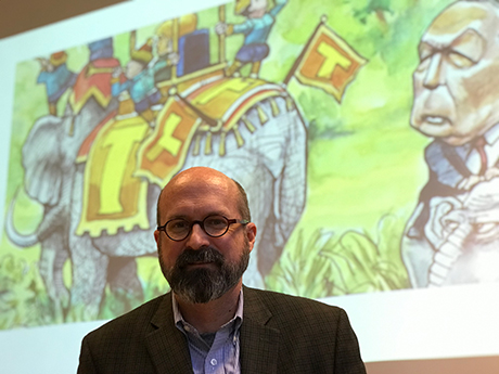 Porträtt på föreläsare Scott Milburn