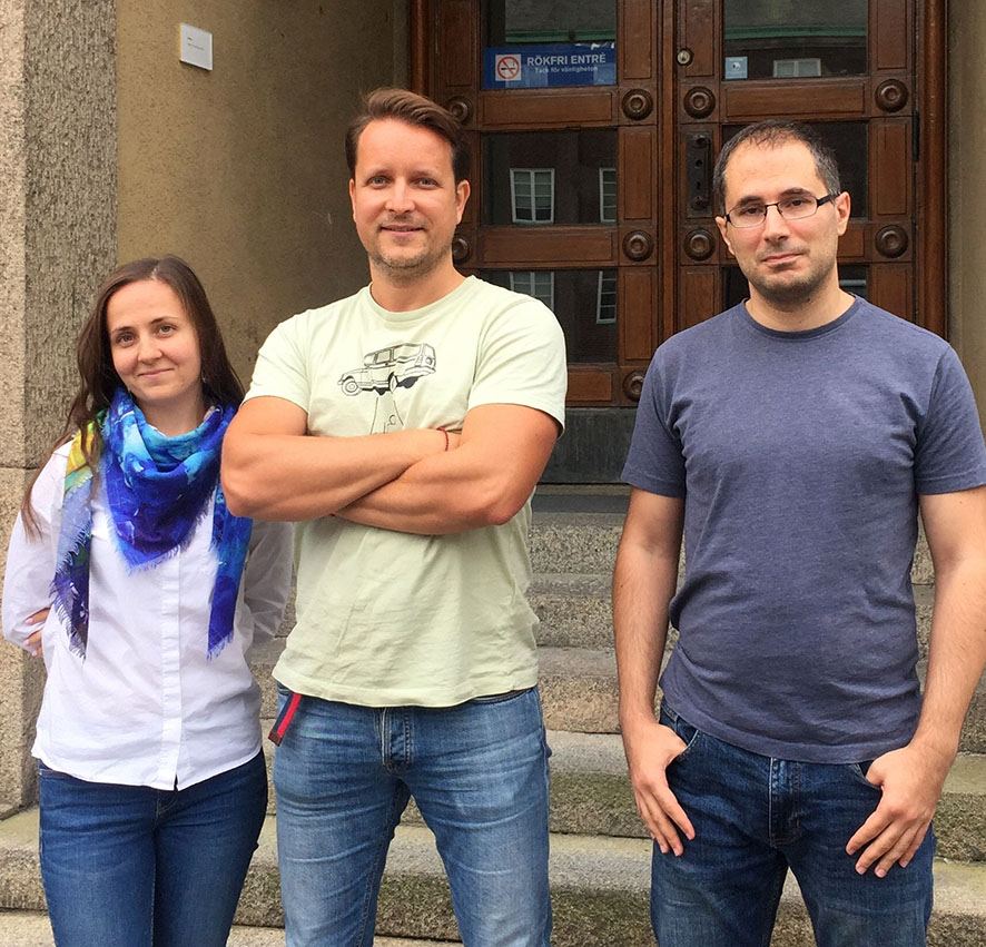 Scientists Evgeniya Smetanina, Alexandre Dmitriev and Esteban Pedruesa