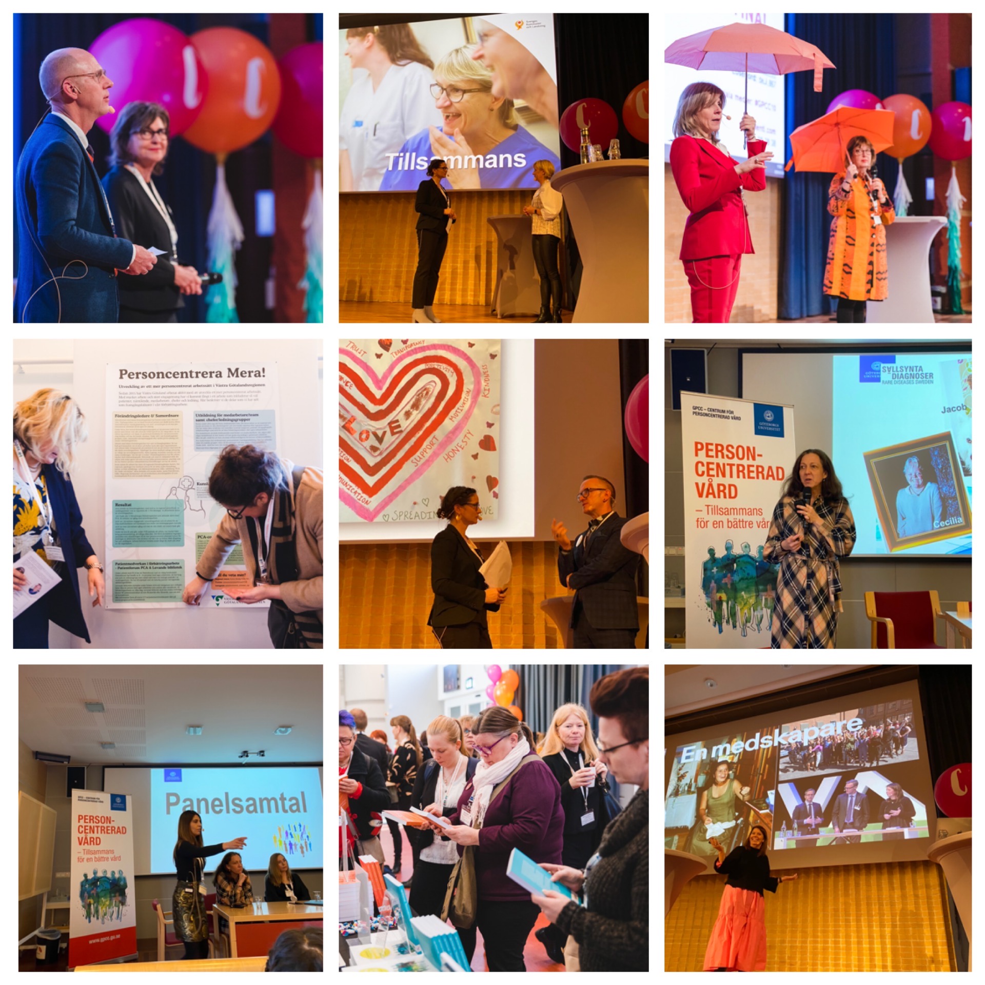 Collage of pictures from the conference