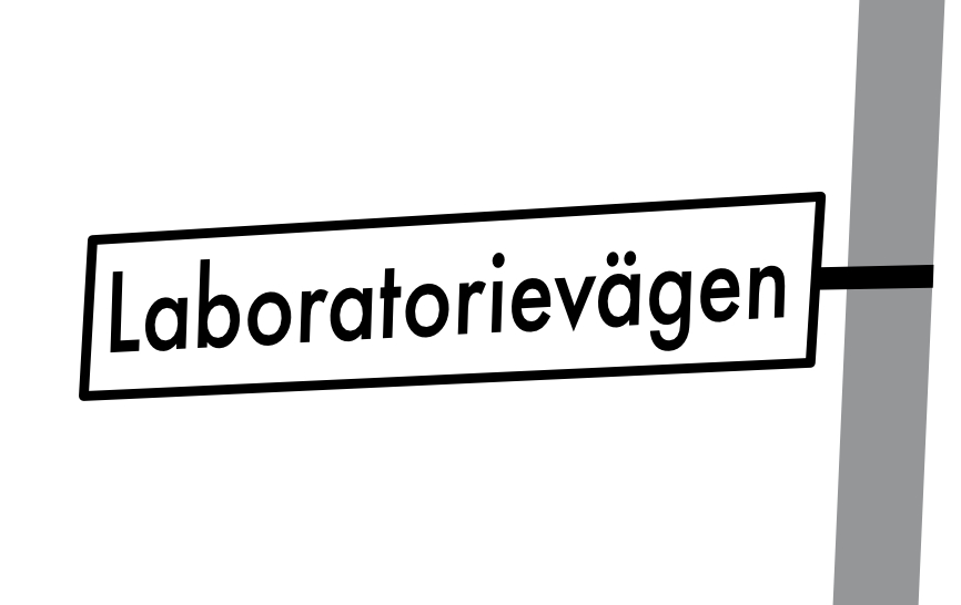 A sign with the text Laboratorievägen