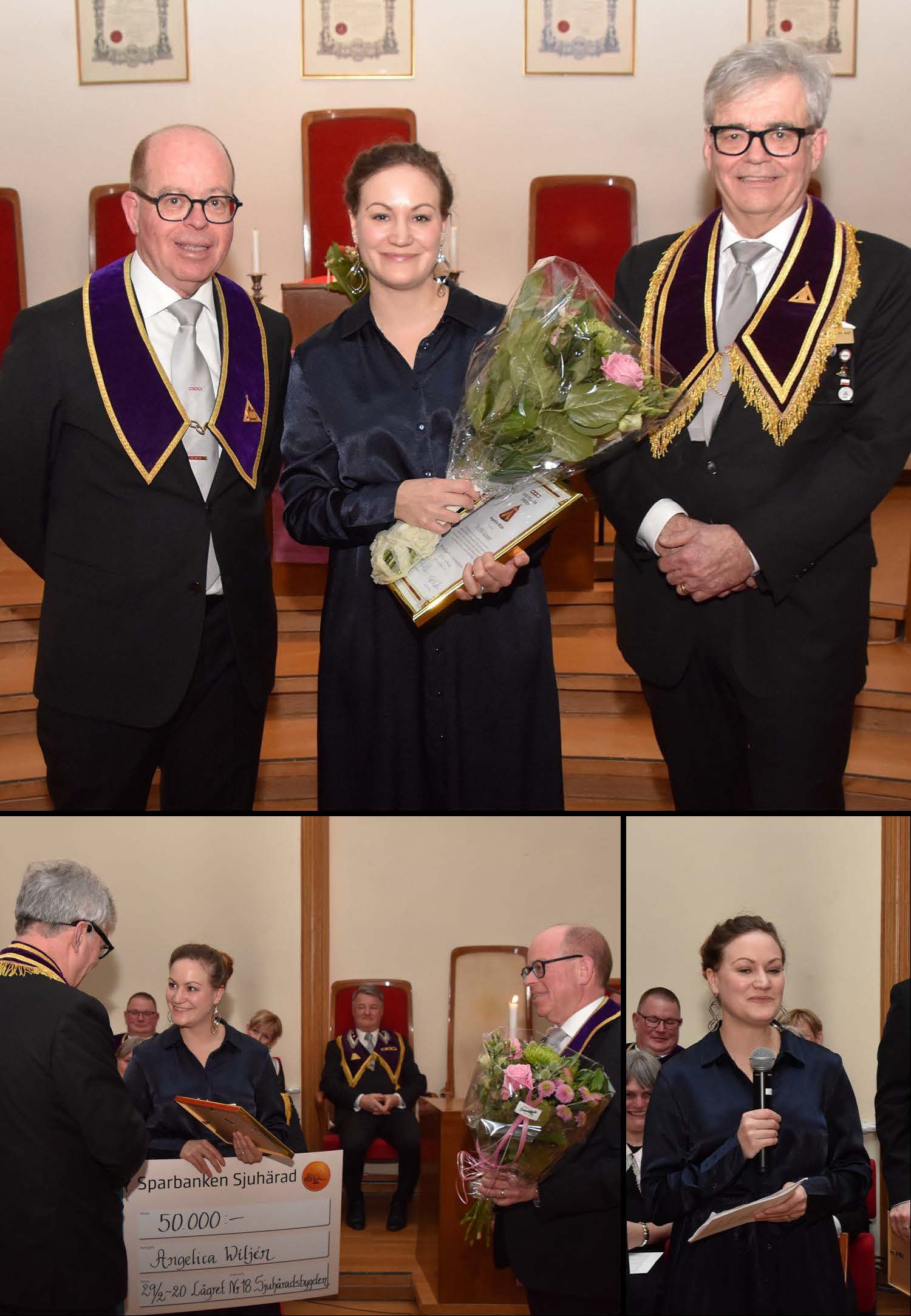 Angelica Wiljén får medel av Oddfellows