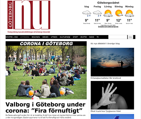 Bild av övningstidning Göteborg nu