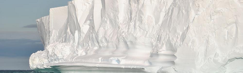 Isvägg i Antarktis
