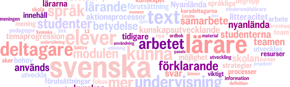 Ordmoln för Nyanländaprojektet