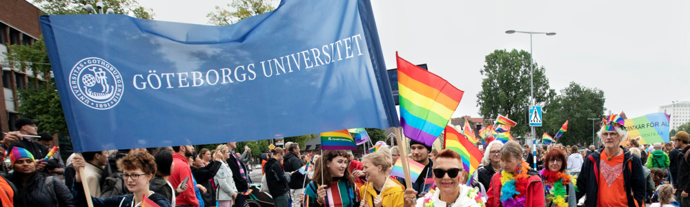 Göteborgs Universitet på West Prides regnbågsparad