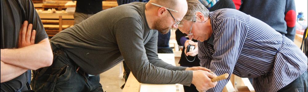 Documented workshop on carpentry methods at Sverresborg Museum, Trondheim. 