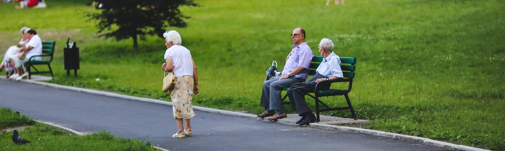Seniors in the park.