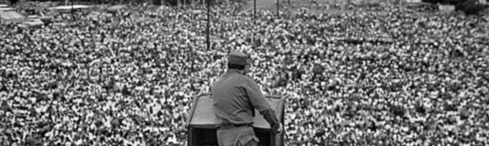 Fidel Castro vid 8-årsdagen av revolutionens triumf. Havanna 2 januari 1967.