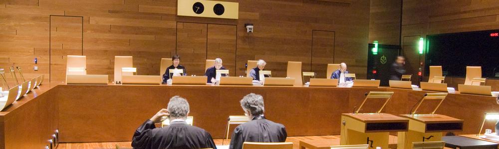 A hearing of the General Court in the Court of Justice of the European Union.