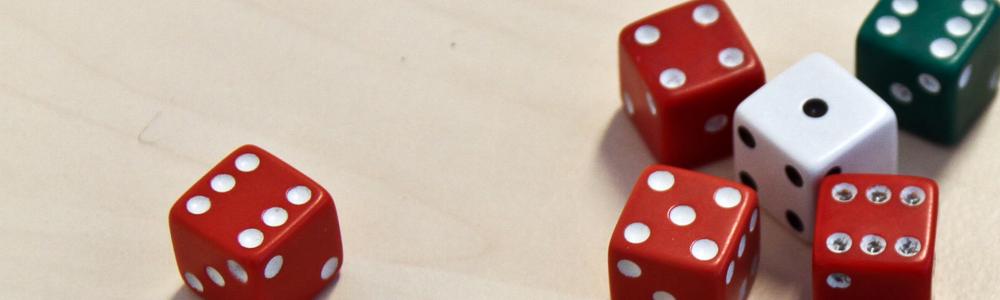 Foto på tärningar.