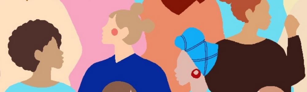 Illustrationen visar kvinnor av olika etniskt ursprung.