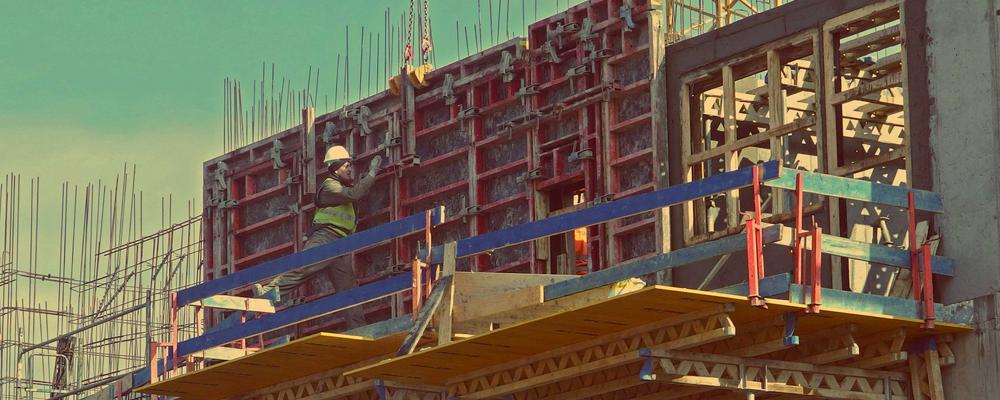 Byggnadsarbete pågår.