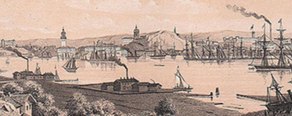 Bild över ett historiskt Göteborg
