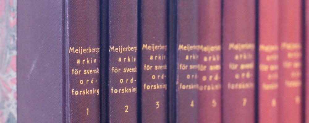 Bild på skriftserien Meijerbergs arkiv för svensk ordforskning (MASO) 