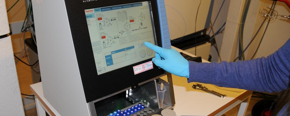 image of samples in a nanoLC at Proteomics