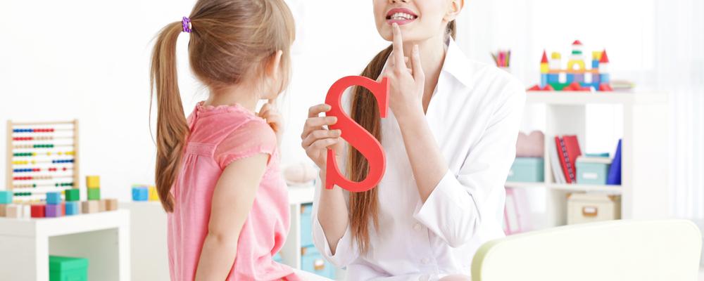 Child at speech therapists