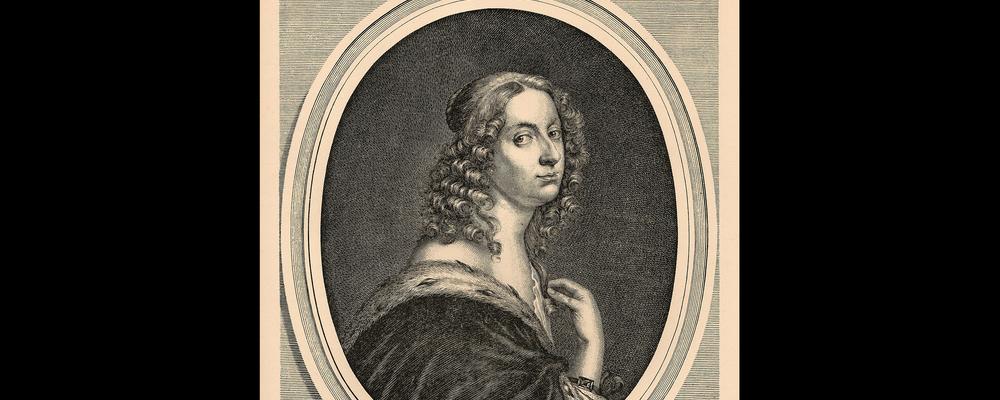 Gravyr med porträtt av drottning Kristina