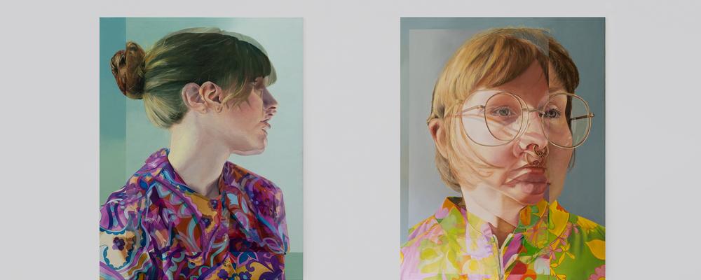 Bild på porträtt av två kvinnor 