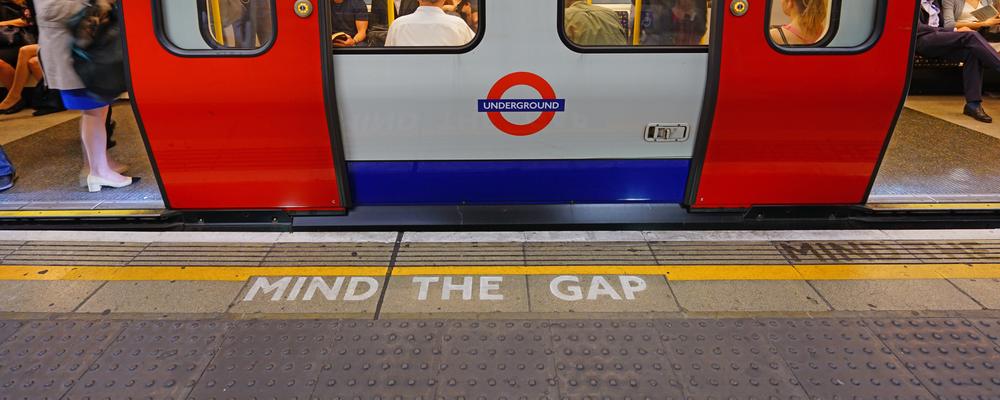 Mind the gap warning London tube