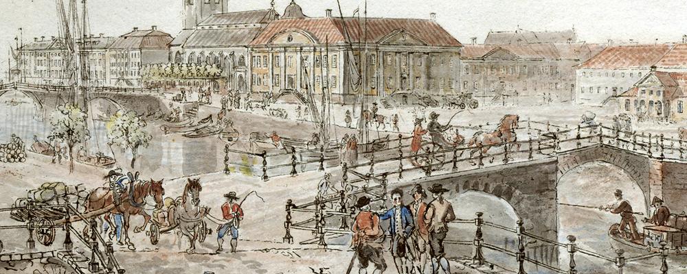 Illustration över det gamla Göteborg