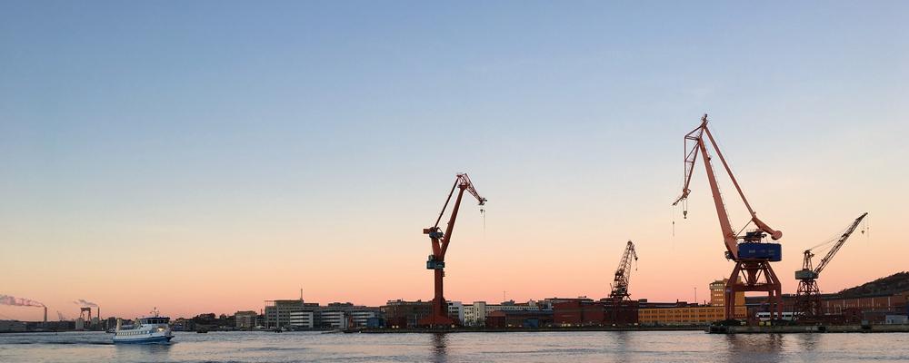 Photo of the harbour of Gothenburg