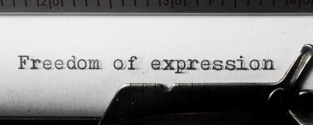 Genrebild yttrandefrihet, skrivmaskin