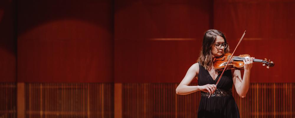 A person playing violin