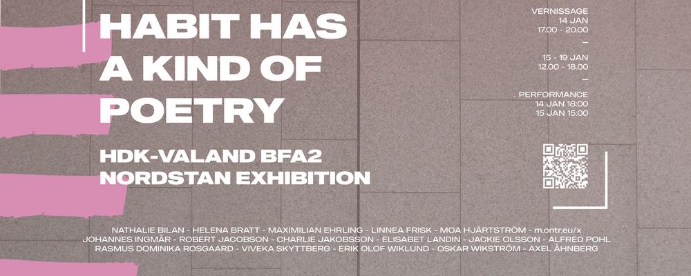 The background of the poster consists of grey stone slabs with a few broadpainted pink lines.