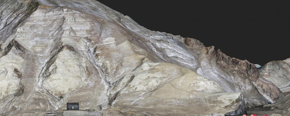 3D-modell av stenhyddan på Antarktis