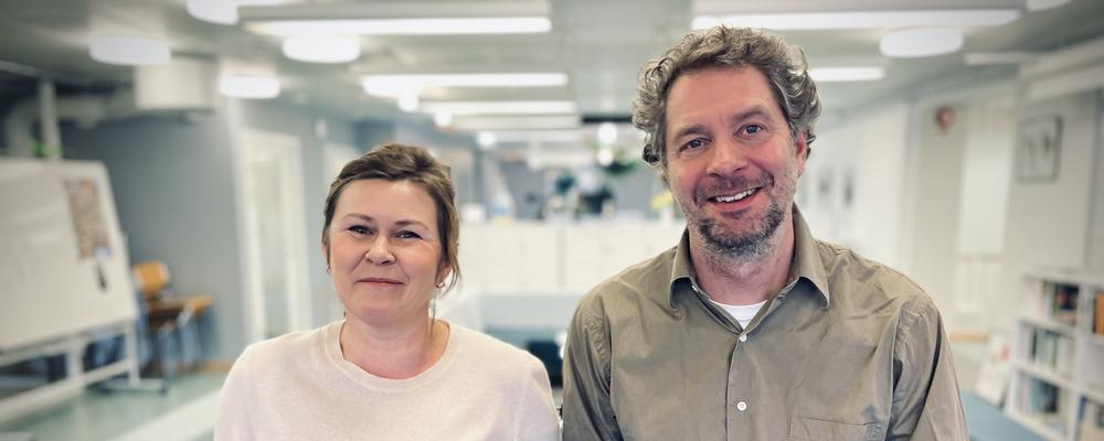 Marina Panova och Per Knutsson på Bioteket. 