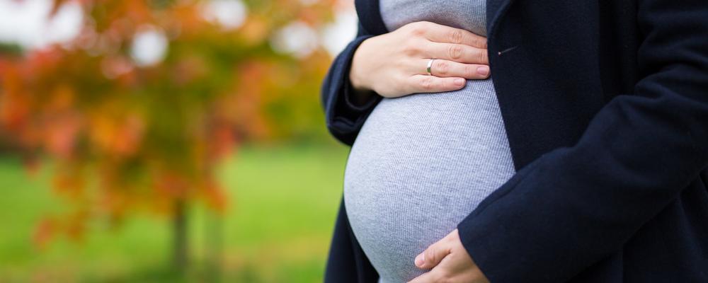 Foto på gravid kvinna.