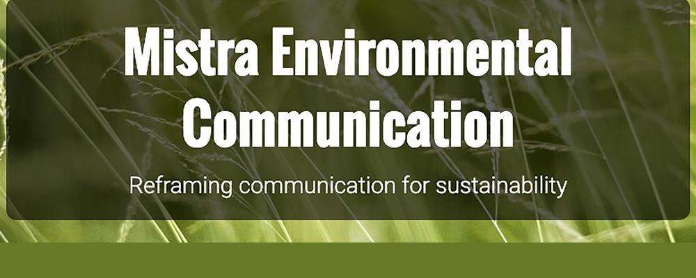 The picture shows the text Mistra Environmental Communication