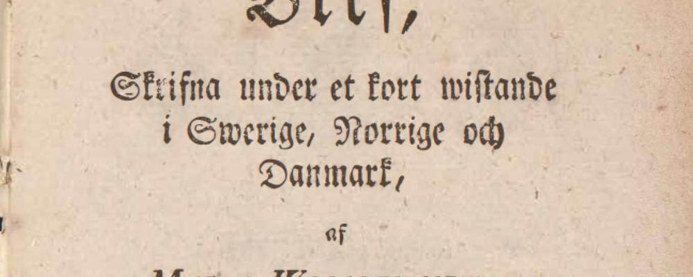Försättsblad från översättning, 1798