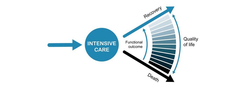 Figure 3. Intensive care patients ́ different chances of survival and recovery. From page 14 in dissertation.
